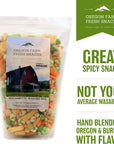 Oregon Farm Fresh Snacks Wasabi Pea Mix and Crackers  Locally Sourced and Freshly Made Wasabi Snacks Including Wasabi Peanuts Peas and Crackers  Enjoy Healthier Snacking 14 oz