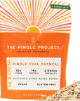 Pinole Chia Oatmeal PB & Cacao 1 Bag (5 Servings) | High Fiber & Protein Aztec Superfood | Performance Workout Meal, 10.7oz