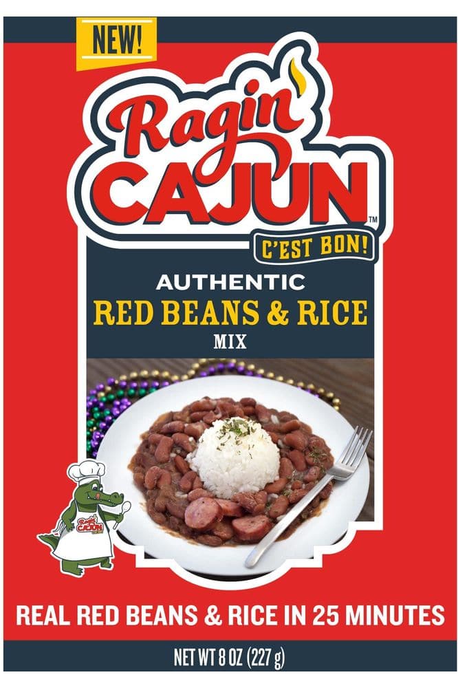 Ragin Cajun Red Beans and Rice 8oz (Pack of 3) - Easy, Authentic, and Delicious - No MSG Added - Seasoned for Authentic Flavor - Innovative and Delicious