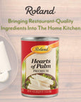 Roland Foods Canned Premium Hearts of Palm 14 Ounce Can Pack of 4