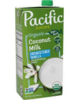 Pacific Foods Organic Unsweetened Vanilla Coconut Milk Plant Based Milk 32 oz Carton