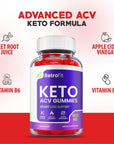 Retro Fit Keto Gummies, Retro Fit Keto ACV Gummies - 60 Gummies