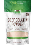 NOW Foods, Beef Gelatin Powder, Natural Thickening Agent, Source of Protein, 1-Pound (Packaging May Vary)