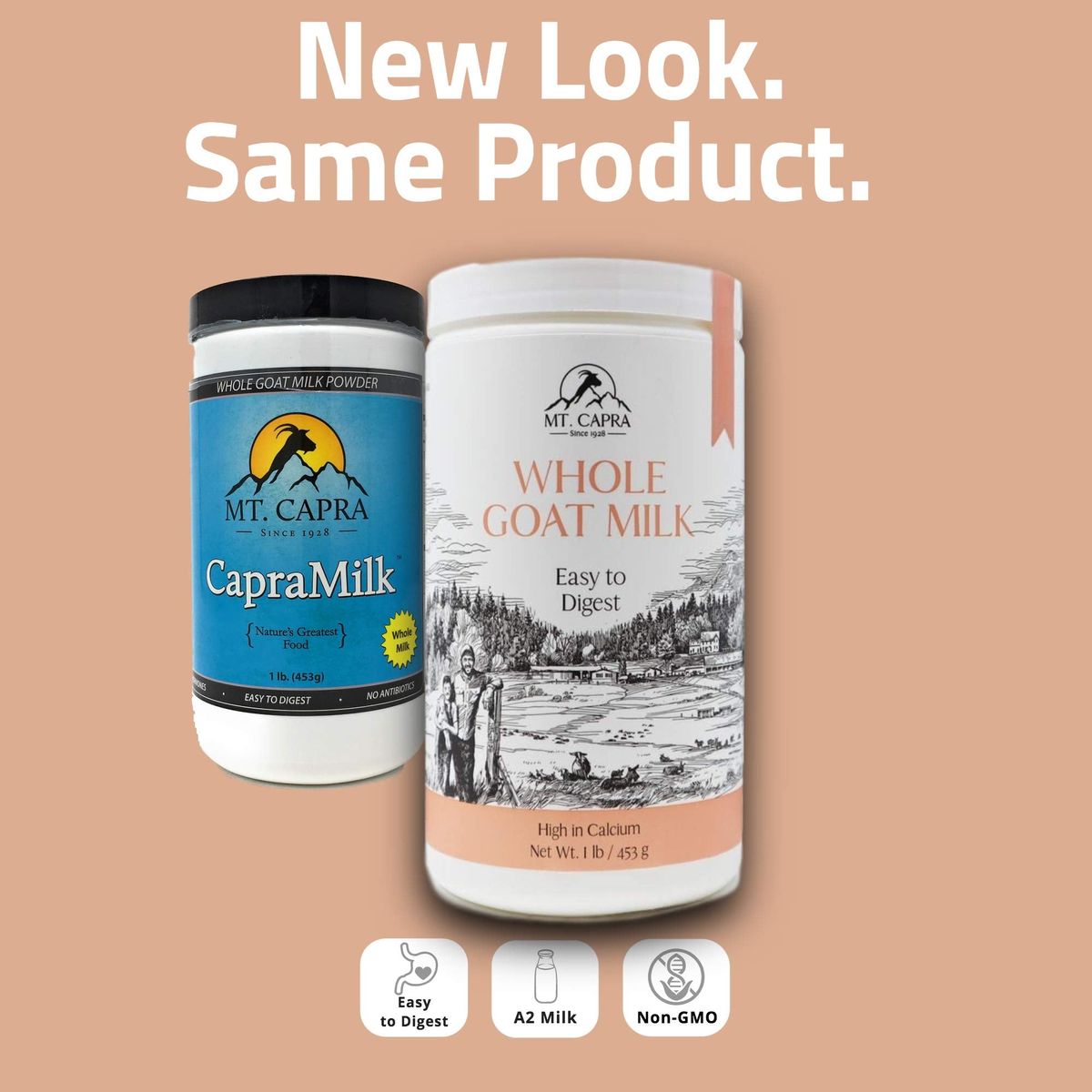 Whole Goat Milk by Mt Capra  A Whole Goat Milk Powder from NonGMO Grassfed Goats Creamy Great Tasting Easy to Digest A2 Milk  1 pound