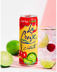 LaCroix Sparkling Water Variety Múre Pepino Blackberry Cucumber Cerise Limón Cherry Lime Piña Fraise Pineapple Strawberry 12 fl oz Cans Pack of 12 with By The Cup Coasters