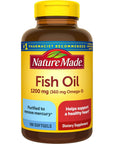 Nature Made Fish Oil 1200 mg Softgels, Omega 3 Supplements, for Healthy Heart Support, Omega 3 Supplement with 100 Softgels, 50 Day Supply