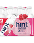 Hint Water Raspberry Pure Water Infused with Raspberry Zero Sugar Zero Calories Zero Sweeteners Zero Preservatives Zero Artificial Flavors 16 Fl Oz Pack of 12