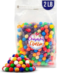 Gumballs for Gumball Machine Refills  05 Inch Mini Gumballs  2 Pound Bulk  Double Bubble Assorted Fruit Flavored Bubble  Packaged in a Resealable Stand up Bag and Distributed by Common Classic Candy Company