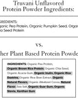 Truvani Organic Vegan Protein Powder Unflavored - 20g of Plant Based Protein, Organic Protein Powder, Pea Protein for Women and Men, Vegan, Non GMO, Gluten Free, Dairy Free (1 Serving)