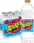 Splash Blast, Raspberry Flavored Water - with Electrolytes - 16.9 Fl Oz, 6 Pack