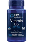 Life Extension Vitamin B6 250 mg - Glucose & Blood Sugar Supplement - For Cardiovascular & Neurological Health and Kidney & Eye Health - Gluten-Free, Non-GMO - 100 Vegetarian Capsules