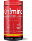 Oh!mino Amino Acids Supplement, Ultimate Muscle Synthesis Activator - 180 Vegan Capsules