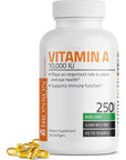 Bronson Vitamin A 10,000 IU Premium Non-GMO Formula Supports Healthy Vision & Immune System and Healthy Growth & Reproduction, 250 Softgels