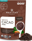 Navitas Organics Raw Cacao Nibs, 8 oz. Bag, 76 Servings - Organic, Non-GMO, Fair Trade, Gluten-Free