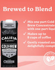 Califia Farms  Unsweetened Cold Brew Coffee Concentrate 32 Oz Pack of 3 100 Arabica Shelf Stable Plant Based Vegan Gluten Free Non GMO Sugar Free Iced Coffee