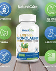 Natural Cure Labs L-Lysine + Monolaurin 600mg 1:1 Ratio, 100 Capsules