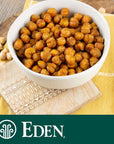 Eden Organic Garbanzo Beans Chickpeas 15 oz Can 12Pack Case No Salt Added NonGMO Gluten Free Vegan Kosher US Grown Heat and Serve Macrobiotic