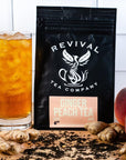 Revival Tea Company Ginger Peach Tea  Black Tea Blend with Ginger Spice and Peach Pieces  24 Tea Bags