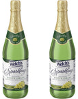 Welchs Sparkling Juice Cocktail in 750 mL Bottle Bundled by Louisiana Pantry White Grape 2 Pack