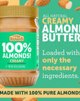 Crazy Richard's 100% All-Natural Creamy Dry Roasted Almond Butter with No Added Sugar and Non-GMO (16 Ounce, Pack of 3)