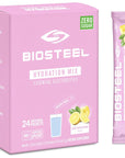 BioSteel Zero Sugar Hydration Mix, Great Tasting Hydration with 5 Essential Electrolytes, Pink Lemonade Flavor, 24 Single Serving Packets