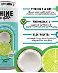 ShineWater Vitamin D Hydration Electrolyte Drink Coconut Lime 12 Pack Sugar Free Naturally Flavored Water Magnesium Zinc Vitamin B12 Folic Acid Plant Based Antioxidants Low Calorie