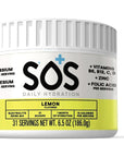 SOS Hydration Electrolyte Powder Drink Mix Supplement - 31 Servings (Lemon)