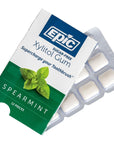 Epic Xylitol Chewing Gum  Sugar Free  Aspartame Free Chewing Gum Sweetened wXylitol for Dry Mouth  Gum Health Spearmint 12Piece Pack 12 Packs