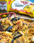 Vigo Authentic Paella Valenciana Yellow Rice  Seafood Dinner Spanish Recipe Yellow Rice  Seafood Dinner 19 Ounce Pack of 6