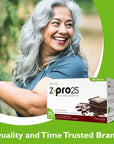 RKane Nutritionals ZPro Chocolate Protein Drink Mix  High Protein Low Calorie Low Fat Shake and Pudding Mix Meal Replacement OntheGo Packets  Breakfast Boost  25g Protein  14 Packets ZPro25