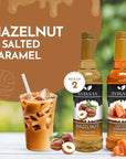 Syruvia Coffee Syrup Variety Pack  Hazelnut  Salted Caramel GlutenFree Kosher 254 fl oz Bottles  Enhance Your Coffee Experience with Premium Flavoring Syrups