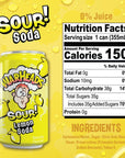 Sour Fruity Soda with Classic Warheads Flavors  Perfectly Balanced Sweet and Sour Soda  Warheads Candy Throwback Treat Soda Cocktail Mixer Pack of 12 12oz Cans Variety Pack