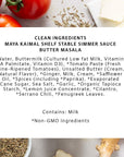 Maya Kaimal Butter Masala Sauce, 12.5 oz, Mild Indian Simmer Sauce with Creamy Tomato and Ginger. Vegetarian, Gluten Free