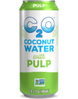 C2O Pure Coconut Water with Pulp 163 Fluid Ounce Pack of 8