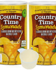 Powdered Lemonade Drink Mix CountryTime Refreshing Lemonade Mix Powder Drink with Other Natural Flavor  Packaged in Resealable Canister with Easy Measure Scoop 5lb Bucket 2 Pack Total 103lb