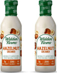 Walden Farms Hazelnut Coffee Creamer 12 oz Bottle Pack of 2 Rich  Smooth  Fresh and Flavorful  Vegan Paleo and Keto Friendly  NonDairy Milk Substitute  0g Net Carbs  For Coffee  Tea  Smoothies  Shakes  Cocktails and More