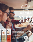 Genius Gourmet Crispy Protein Treat Chocolate Peanut Butter Keto Snack Low Carb Low Sugar  Gluten Free Protein Snacks for Adults 10G of Whey Protein per Protein Bar 5 Net Carbs 10 CT