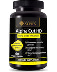 Science Of Alpha - Alpha Cut HD L Arginine Pre-Workout Nitric Oxide Supplement - 60 Capsules