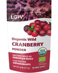 Wild Organic Freeze Dried Cranberry Powder 6 Oz 35Day Supply from Nordic Forests No Added Sugar