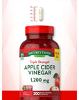 Nature's Truth Apple Cider Vinegar Capsules | 1200mg | 200 Pills | Extra Strength | Value Size | Non-GMO, Gluten Free Supplement