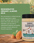 Burroughs Family Farms Regenerative Organic Almond Milk Concentrate  Elevate Your Taste with Sustainable Customizable and Flavorful Goodness  Perfect for Baristas Smoothie Lovers and Everyday Enjoyment 28 Servings  16oz