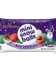 CADBURY Mini Snowballs Milk Chocolate 7.3 oz Bag