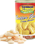 Caribbean Paradise Butter Beans Canned Lima Beans 14 Oz Pack of 4