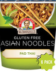 Dr McDougalls Pad Thai Noodles  Asian Noodles  Gluten Free and Vegan Ramen Noodles  Instant Ramen Noodle Cups  Vegetarian Ramen  2 Ounces  Pack of 6