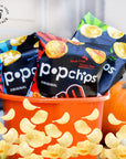 Pop Chips Variety Pack  15 Individual Chips Packets  6 Sea Salt 6 BBQ 3 Sour Cream Chips Packs 08 Ounce Bags  Safe and Delicious Pop Chips  Fun Time Chips Bulk  Gift Ready Packaging