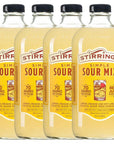 Stirrings 4 Pack Simple Sour Cocktail Mix 750ml Bottles  Real Juice No Preservatives  90 Calories  Drink Mixer