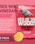 Hen of the Woods Kettle Cooked Potato Chips, Red Wine Vinegar Flavor, 2 Ounce Bag, 12-Pack