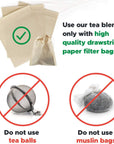 Kombuchacom Certified Organic Loose Leaf Tea  Kombucha Brewing Blends Black Tea Blend 8 Ounce W 50 XL FILTER BAGS