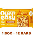 Over Easy Peanut Butter Soft and Chewy Oatmeal Breakfast Bars - Granola and Protein Bars - 12 Energy Snack Bars - Clean, Gluten Free, Dairy Free, Soy Free and Kosher