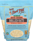 Bob's Red Mill Organic Quick Cooking Rolled Oats (32 Ounce, Pack of 2)